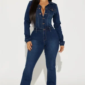 Combinaison Jeans Denim manches longues