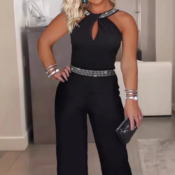 Combinaison noire ceinture argentée