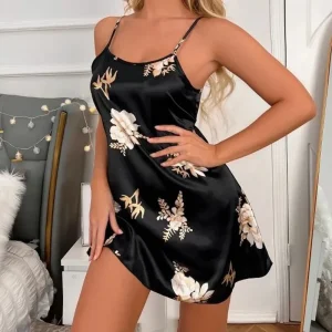 nuisette sexy imprimé en soie