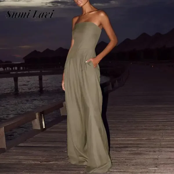 Combinaison Chic sans Manches Bustier Elégant
